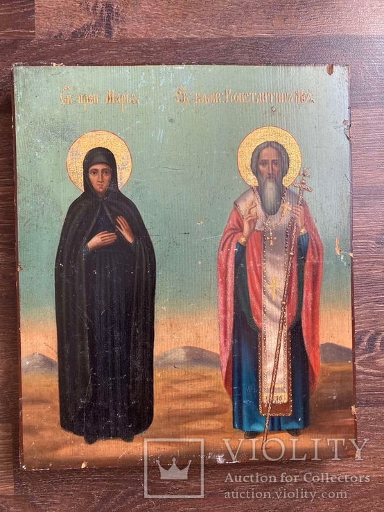 Икона Св.Мария и Св.Константин., фото №6