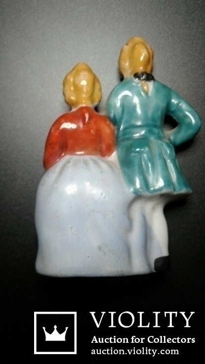 Фарфоровая статуэтка Дама и Господин миниатюрная. Япония., фото №4