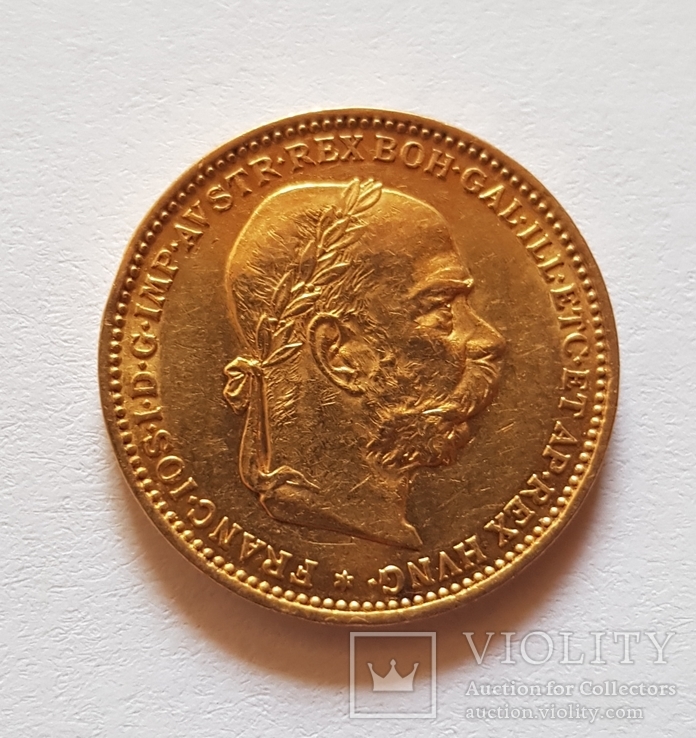 20 корон 1892р., Австрія, 6,77 гр. золота 900`, фото №7