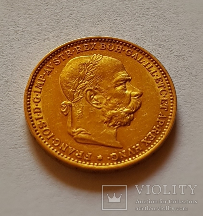 20 корон 1892р., Австрія, 6,77 гр. золота 900`, фото №9