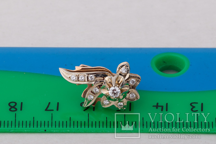 Серьги и кольцо с бриллиантами, фото №10