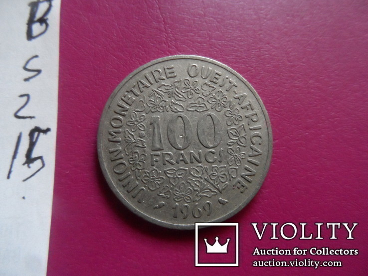 100  франков 1969 Западная Африка  (S.2.15)~, фото №4