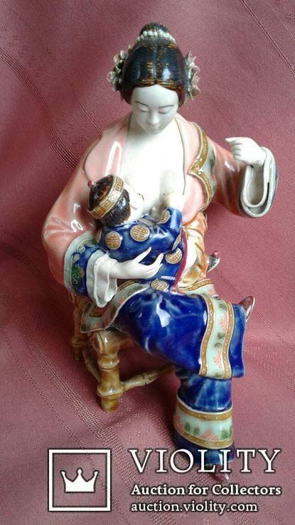 Керамическая статуэтка. Мать и дитя. Китай, photo number 2