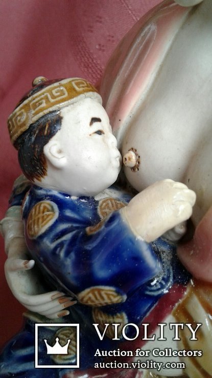 Керамическая статуэтка. Мать и дитя. Китай, фото №7