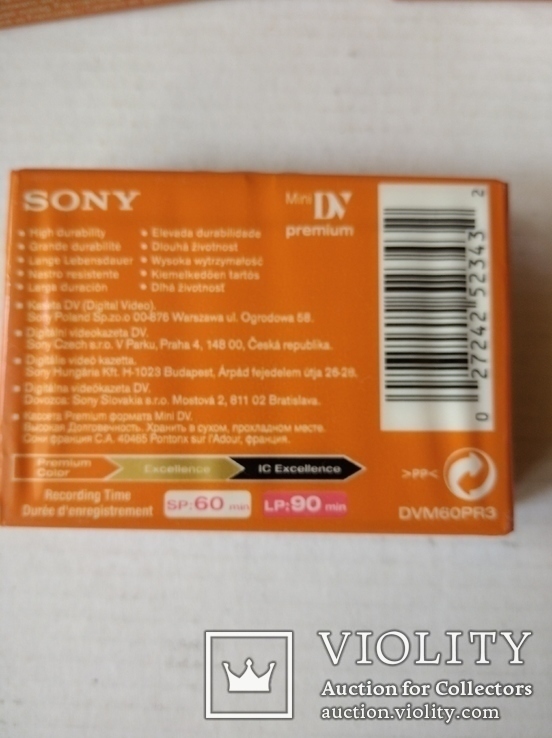 3 Видеокассеты Sony, мини, новые, в упаковке, фото №3