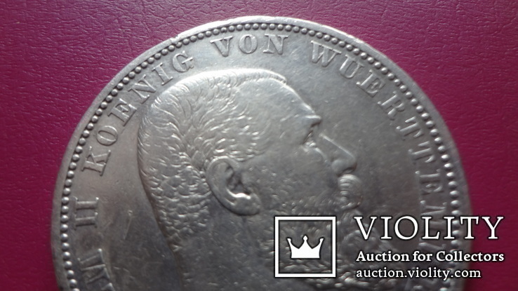 5  марок  1900  Вюртемберг  серебро   (S.12.4)~, фото №3