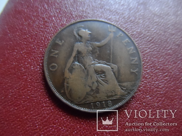 1 пенни 1918   Великобритания   (S.12.3)~, фото №3