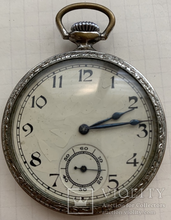 Карманные часы 1-й ГосЧасЗавод, 7 камней, 1 тип, состояние рабочее, фото №2