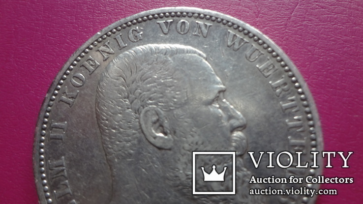 5  марок  1895  Вюртемберг  серебро   (S.11.9)~, фото №3