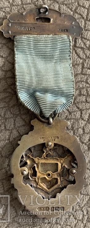 Масонский знак STEWARD. Серебро. Вес 15,94 гр., 1921 г. Клейма, фото №3