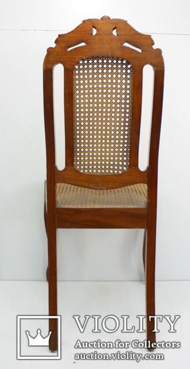 Антикварний стілець з плетенкою, фото №7