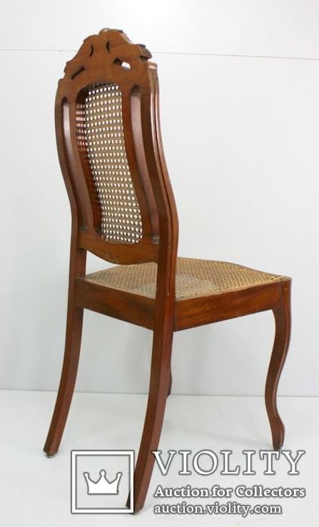 Антикварний стілець з плетенкою, фото №8