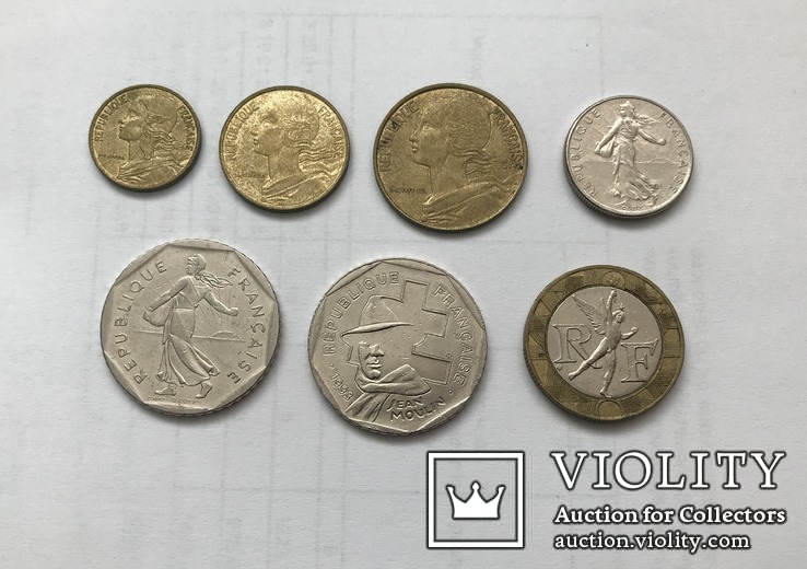 Подборка монет Франции. 7 шт., фото №2