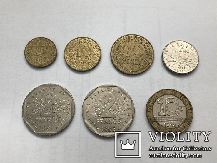 Подборка монет Франции. 7 шт., фото №3