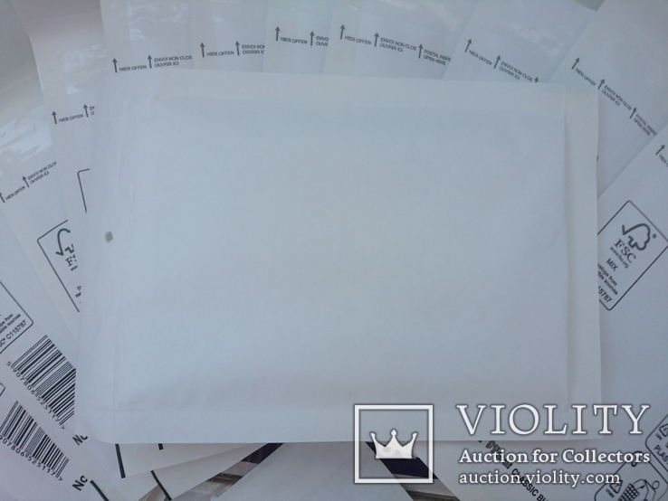 Бандерольный конверт А11 100х160, 50 шт, Польша, белые, фото №3