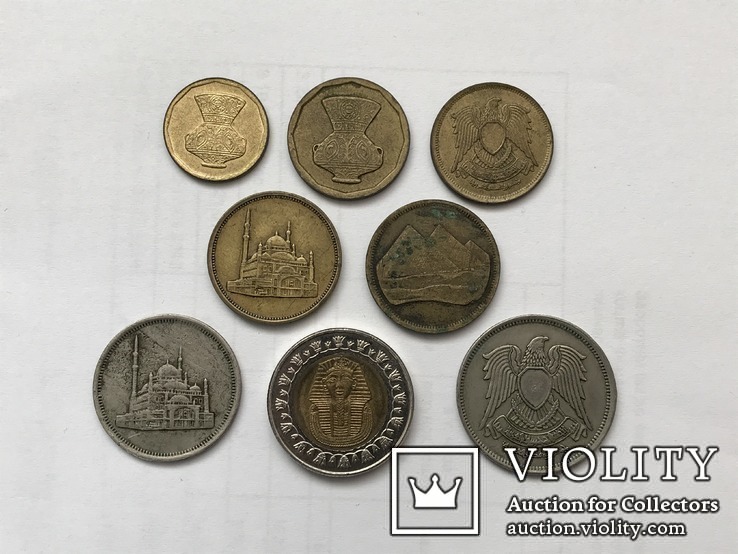 Подборка монет Египта разных годов - 8 шт., фото №4