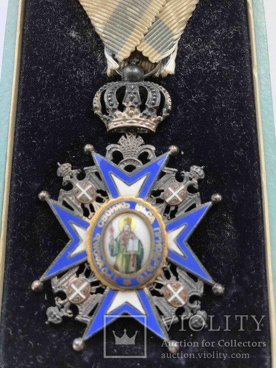 Сербия. Орден Св Саввы 5 степени со звездой в коробке., фото №7