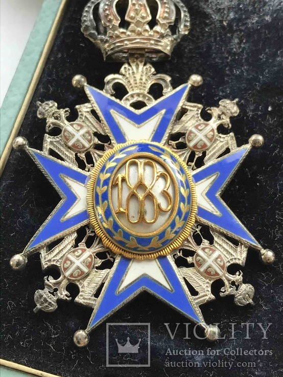 Сербия. Орден Св Саввы 5 степени со звездой в коробке., фото №12