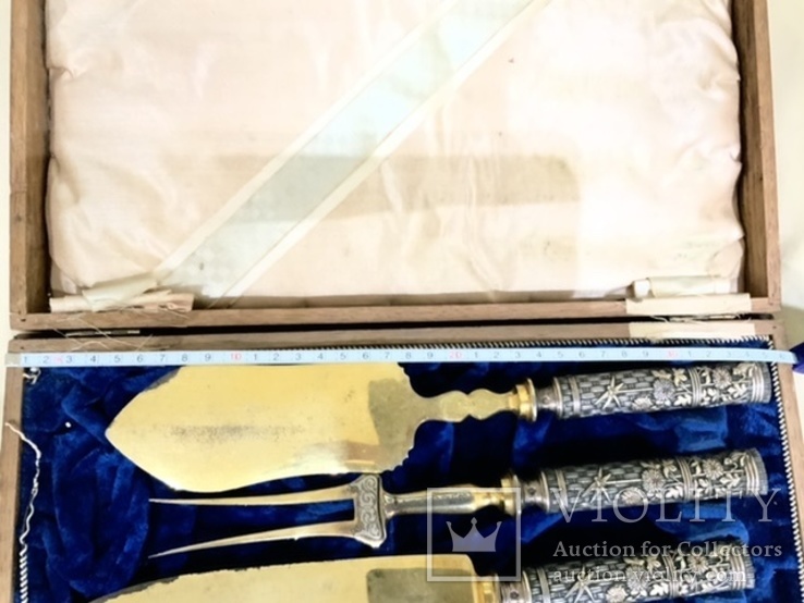 Стерлиновое  серебро, сервировочный набор из 4 предметов, фото №3