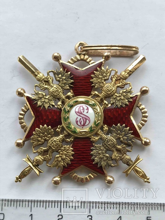 Орден Св Станислава 2 степении с мечами в золоте за Русско-Японскую войну., фото №2