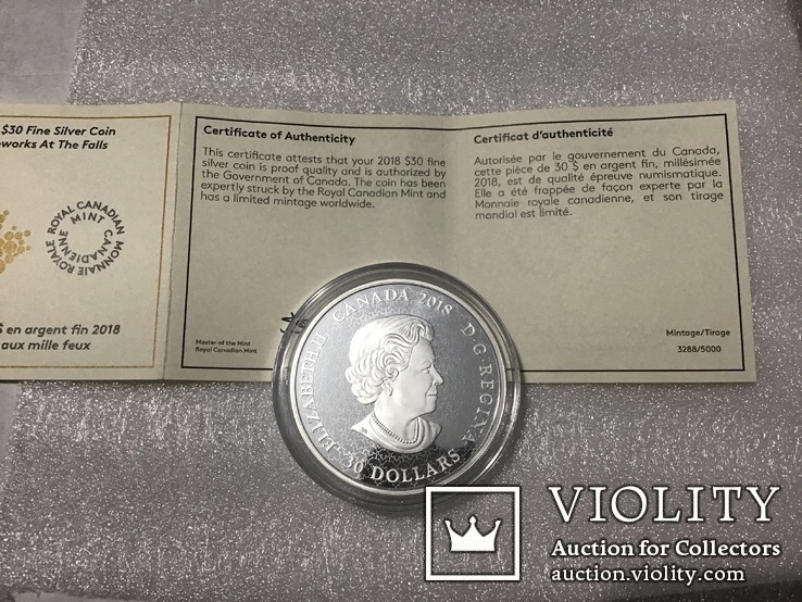 30 долларов Канада. 2018 г. (62.69 г) Серебро, фото №4