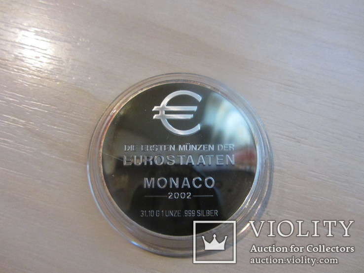 Монако, 2002 "Eurostaaten", серебро 999, позолота 24 карат, фото №4