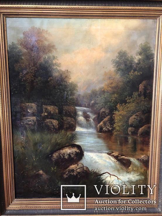 Картина J. Rufsell "Пейзаж Водопаду", фото №8