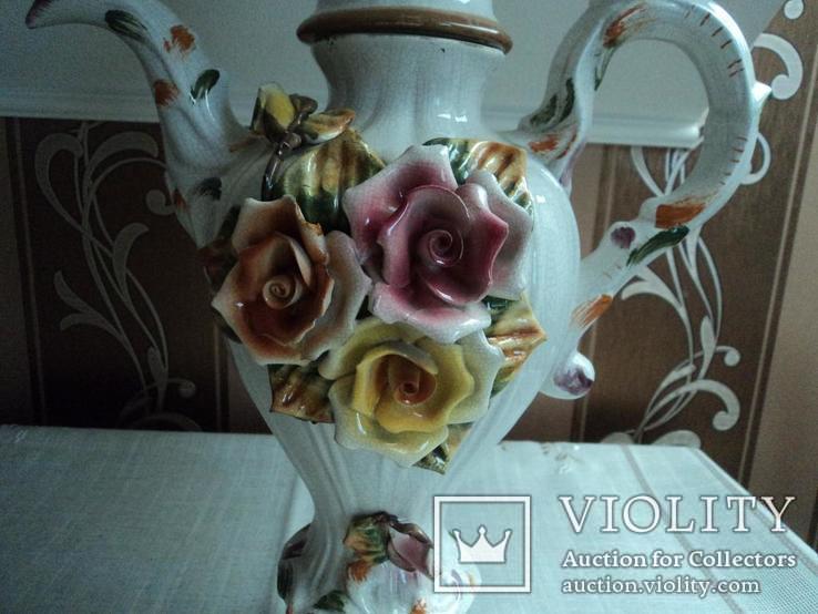 Кофейник с розами, Италия, 41 см, фото №3