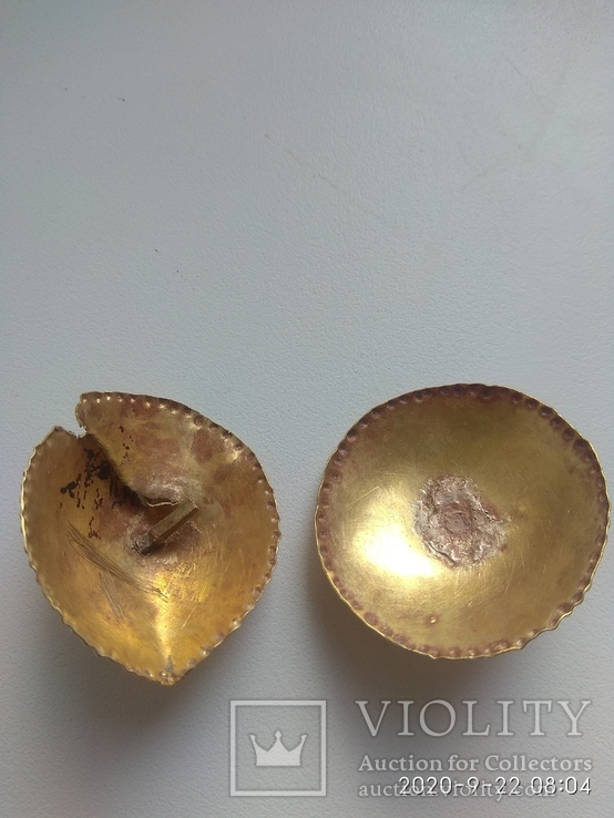 Золотые античные серьги, фото №13