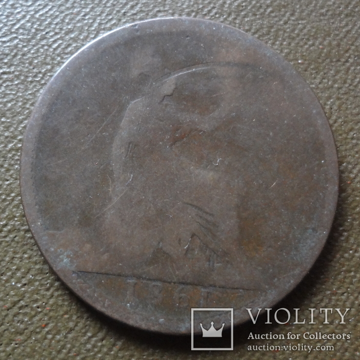 1 пенни 1861  Великобритания    (Ю.7.1)~, фото №2