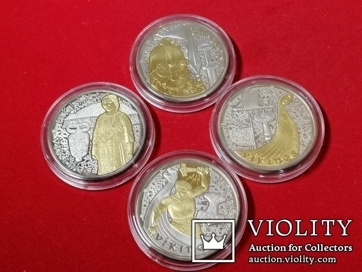 Набор монет Викинги Андорра 2008, фото №2