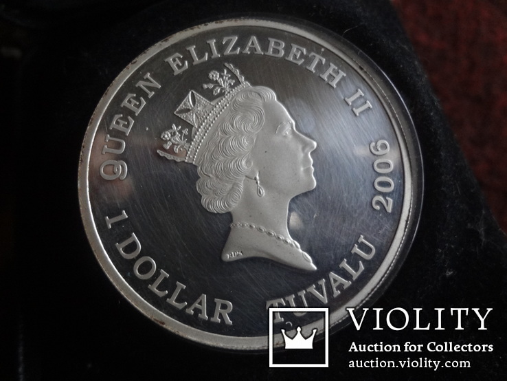 1  доллар  2006  Тувалу  Мерседес   серебро унция 999 ~, фото №5