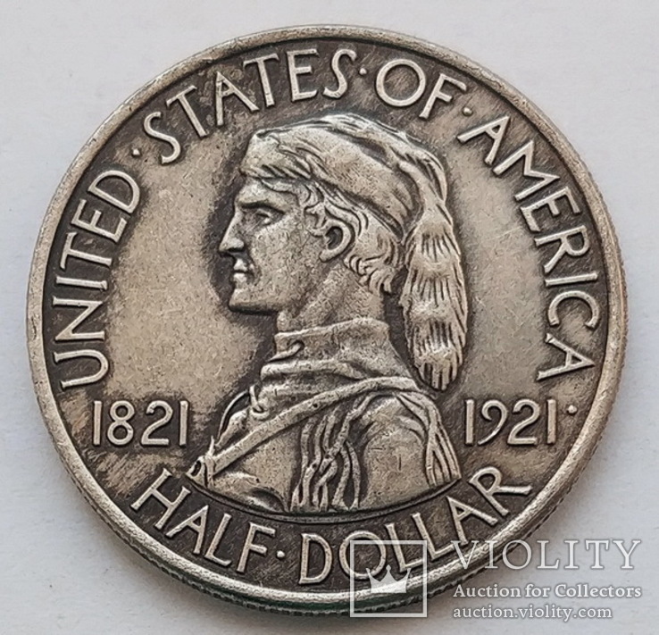США. Пол доллара 1921 г. Копия, фото №2