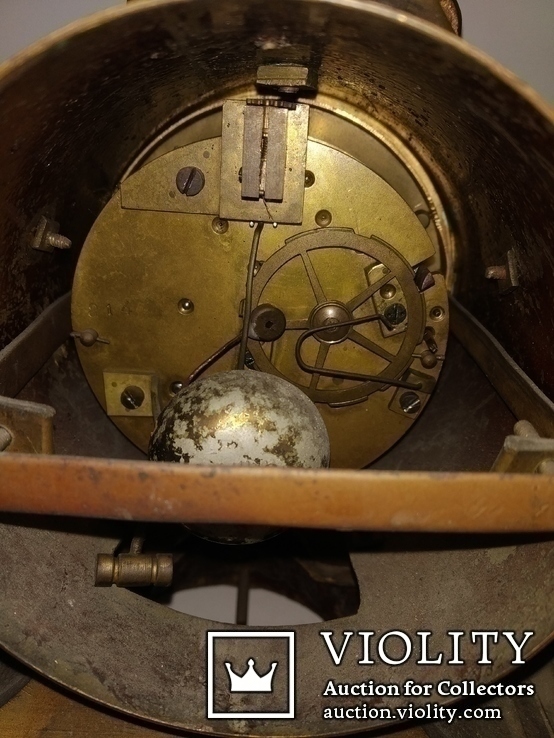 Антикварный механический каминные часы с бом "Чаша" арт. 0400, фото №9