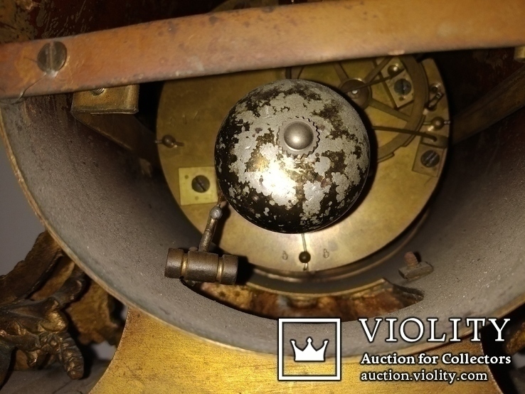 Антикварный механический каминные часы с бом "Чаша" арт. 0400, фото №10