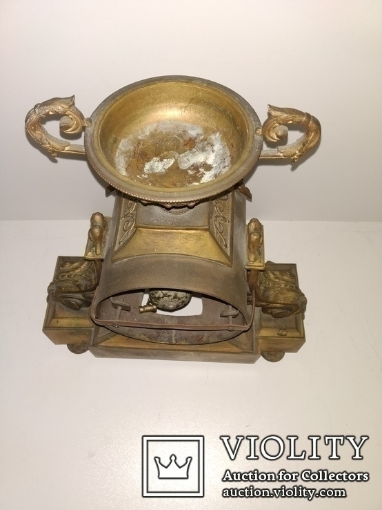 Антикварный механический каминные часы с бом "Чаша" арт. 0400, фото №12
