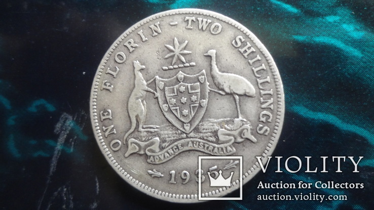 Флорин  1935  Австралия  серебро   (6.8.6)~, фото №2