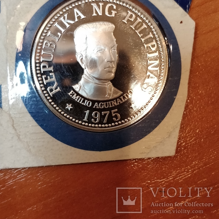 Филиппины,25 писо,1975 г. памятная монета, фото №4