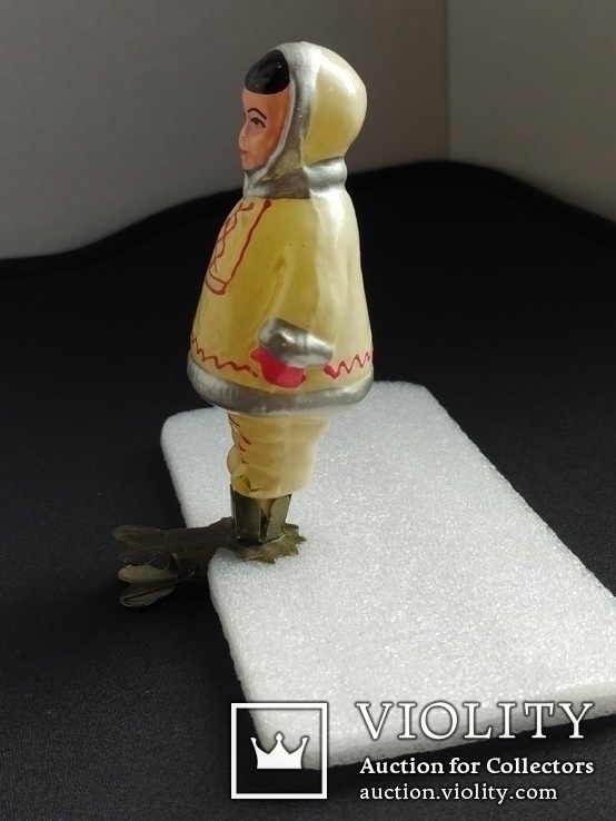 Ёлочная игрушка Эскимос (Якут) на прищепке. СССР, фото №4