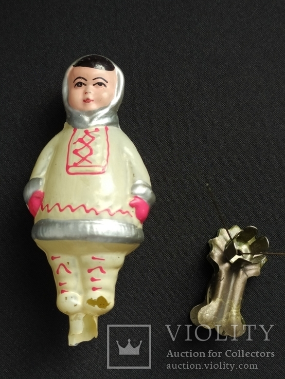 Ёлочная игрушка Эскимос (Якут) на прищепке. СССР, фото №10
