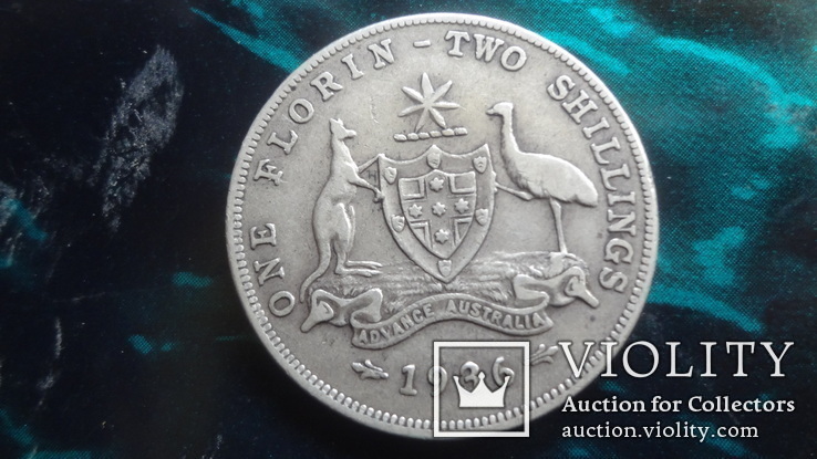 Флорин  1936  Австралия  серебро   (6.9.6)~, фото №2