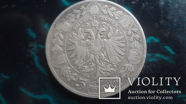 5  крон  1900  Австро-Венгрия  серебро   (6.7.2)~, фото №2