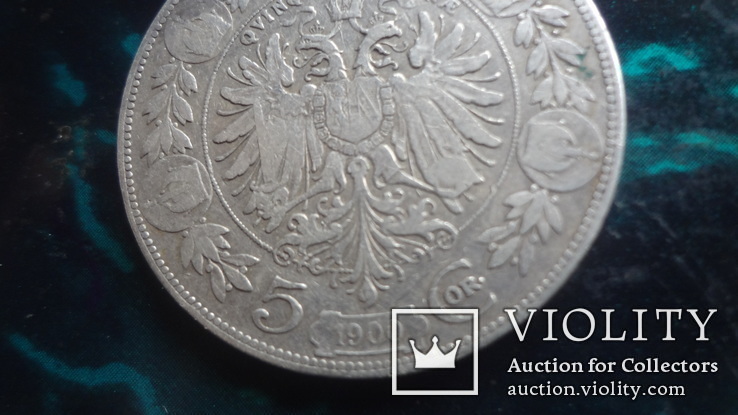 5  крон  1900  Австро-Венгрия  серебро   (6.7.2)~, фото №4