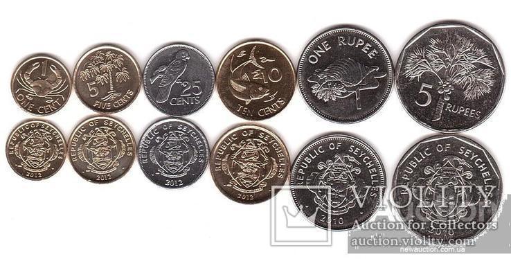 Seychelles Сейшельские О Сейшелы - набор 6 монет 1 5 10 25 Cents 1 5 Rupees 2010 - 2014