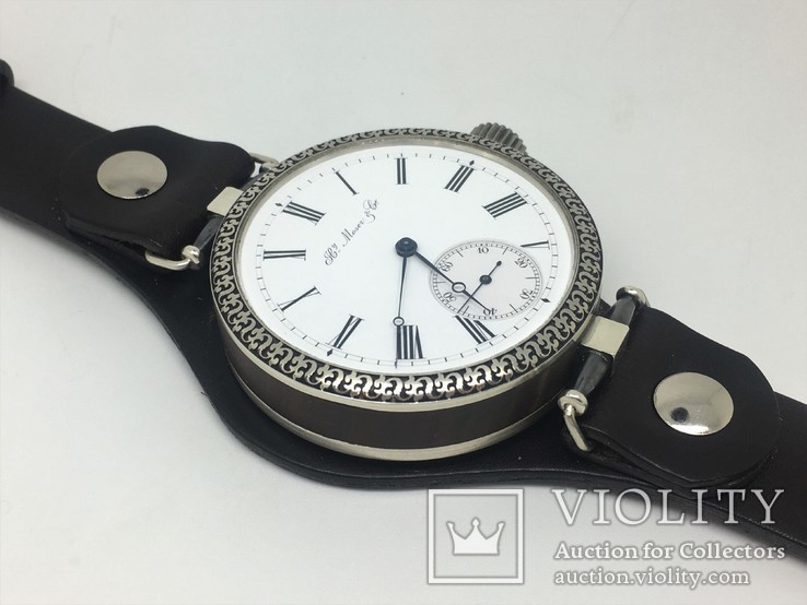  Hy Moser watch in silver and ebony case, photo number 2