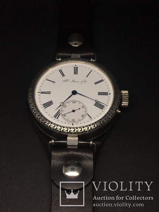  Hy Moser watch in silver and ebony case, photo number 9