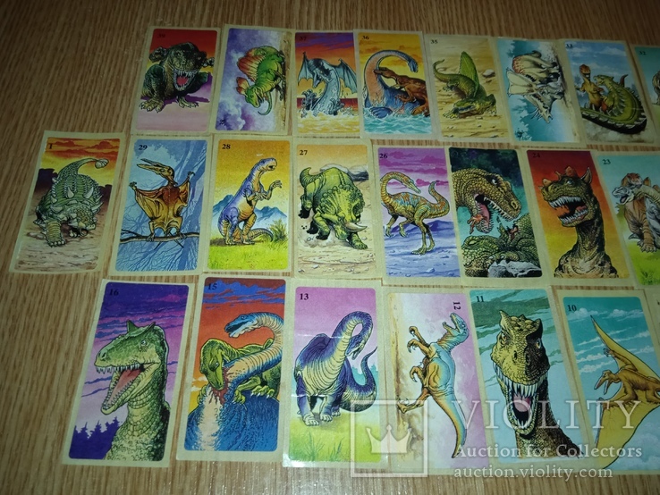 Динозавры полная коллекция вкладыши и наклейки Динопарк Юрского №1, фото №3