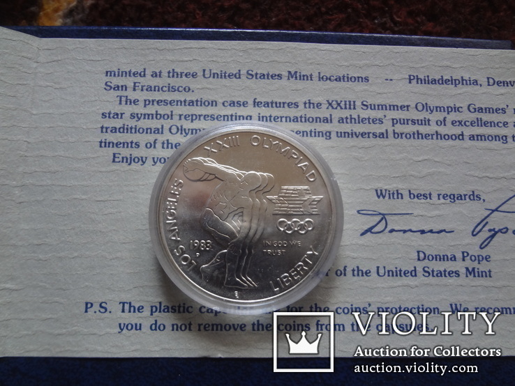 1 доллар 1983  D  США серебро, фото №5