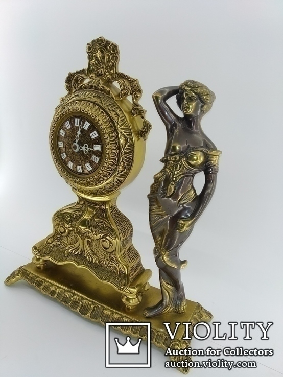 Часы бронза "Женщина в платье" арт. 0408, фото №6