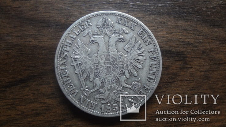 Талер  1858  Австро-Венгрия  серебро   (Лот.6.8)~, фото №5